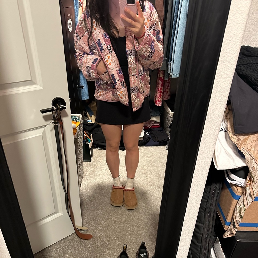 Patchwork Quilted Jacket in Pink - image 1